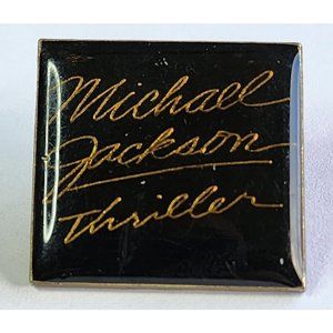 Vintage 1980's Michael Jackson THRILLER Enamel Lapel Pin